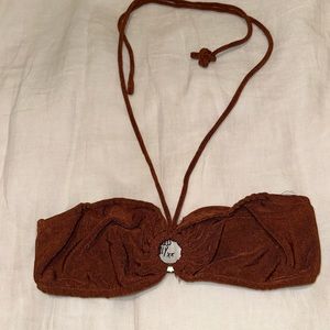 Brown crop top bralette
